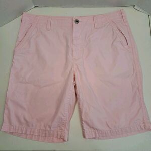 Express Men's Mid Length Casual Cotton Chino Shorts Pastel Pink, Size 38